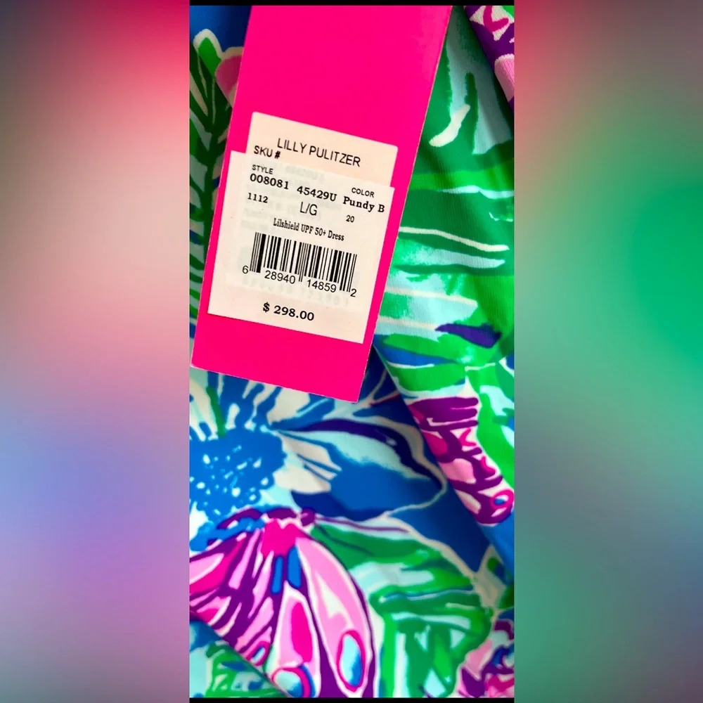 ⭐️⭐️Lilly Pulitzer Cowl Neck/Gator mask Lilshield Long Sleeve50+Dress - Picture 11 of 15